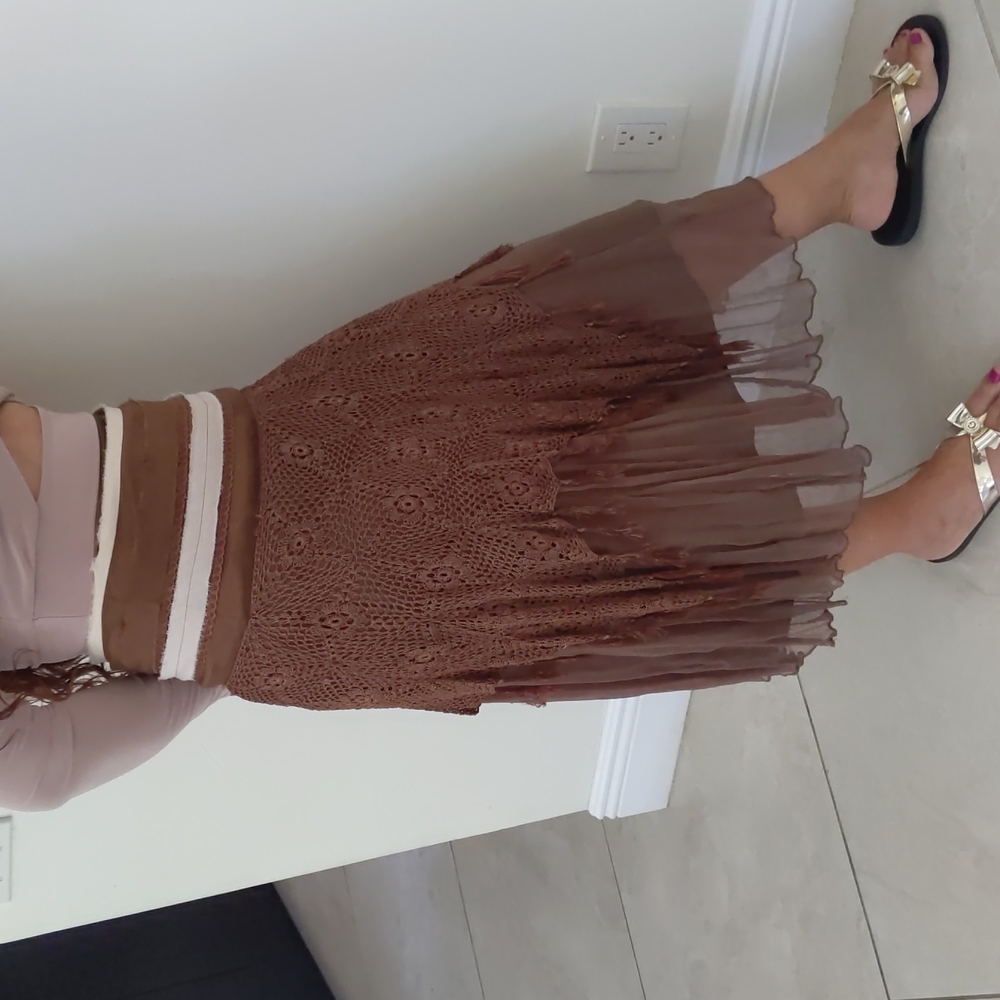 Chaundry KC Women's Boho-Chic peasant Maxi Skirt